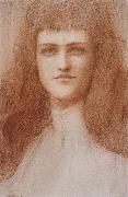Fernand Khnopff Head of a Young Englishwoman oil painting